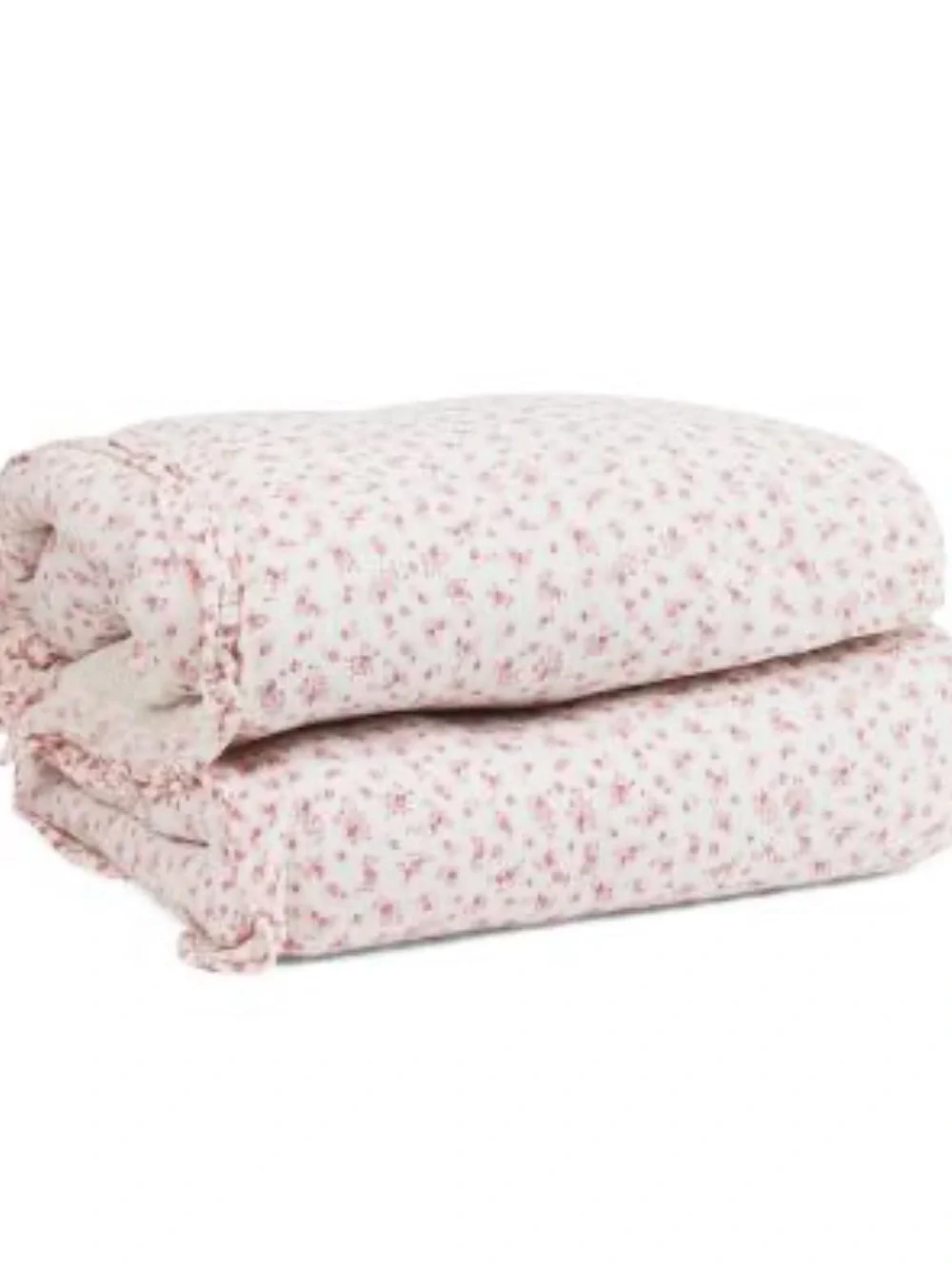 Shabby Chic Pink Floral Gauze Comforter Set